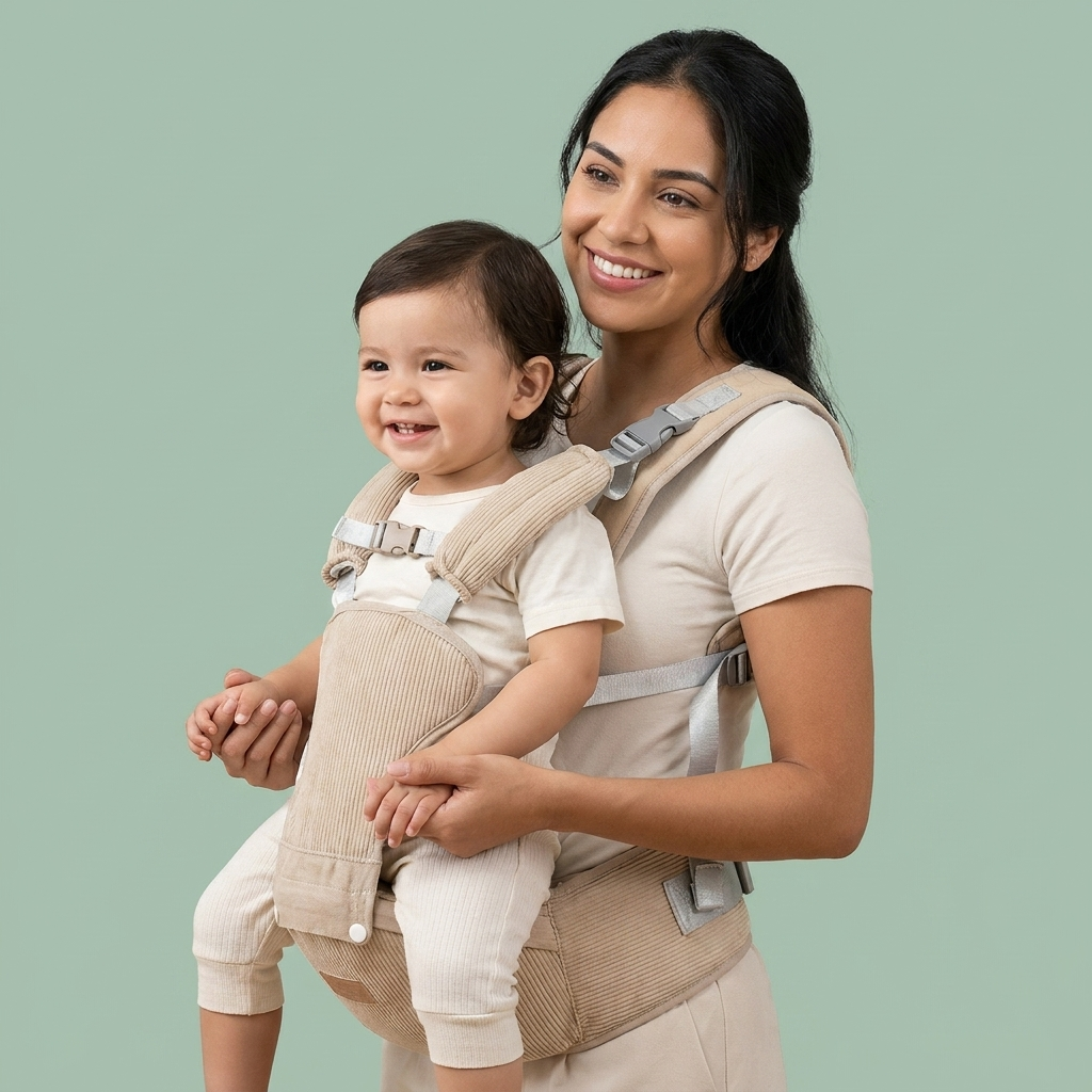 Portabebés BORNEX con Asiento Ergonómico 2 en 1