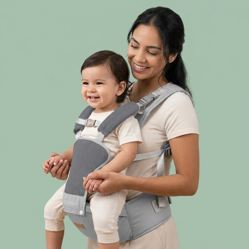 Portabebés BORNEX con Asiento Ergonómico 2 en 1